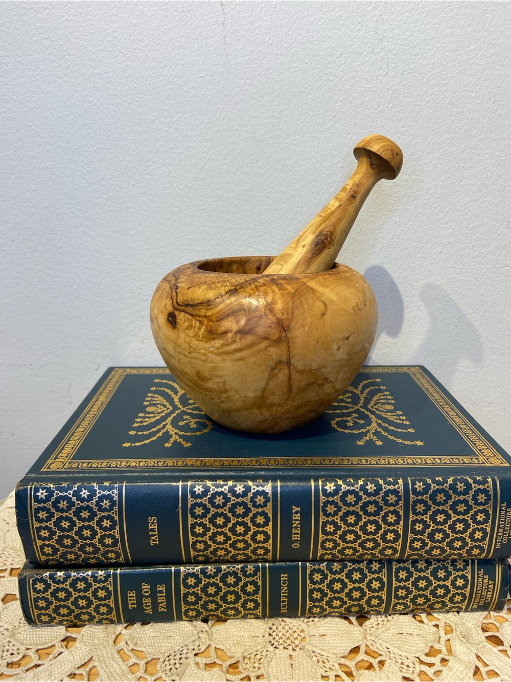 Hand Turned Wood Mortar and Pestle